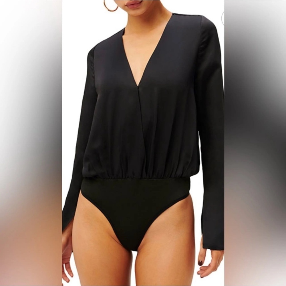 Good American Satin Wrap Bodysuit